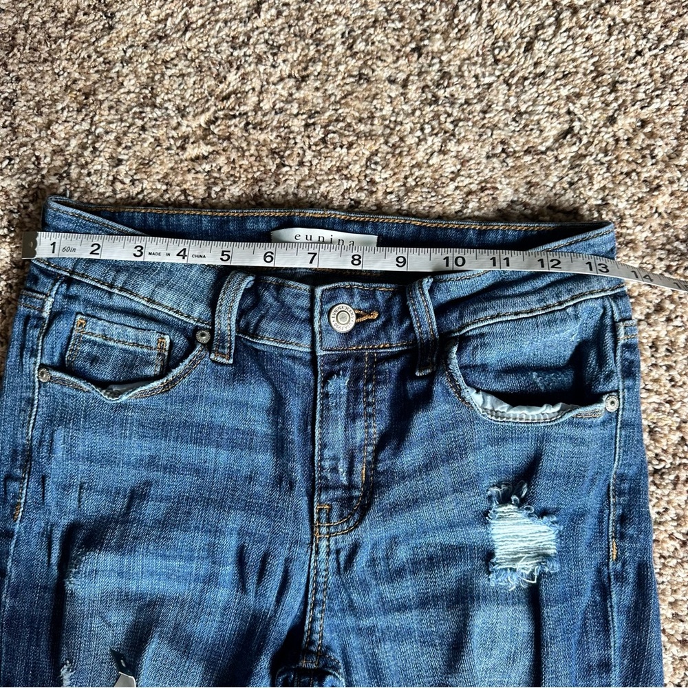 Eunina Distressed Denim Stretch Skinny Jeans Size 3 - Picture 6 of 6